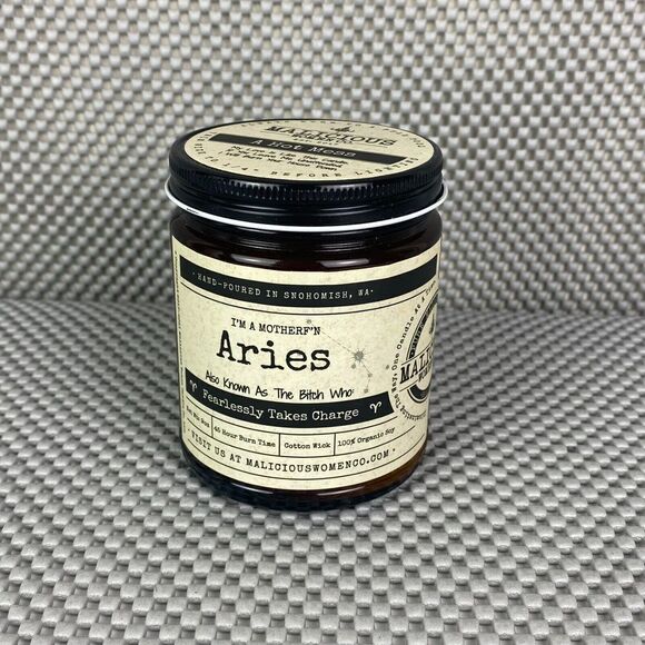 Malicious Women Co Candle I'm a Motherf*n Aries 45 Hour Burn Time Home Candle - Picture 1 of 7